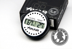 美国西卡Xikar雪茄电子温湿度表 电子湿度计 小圆形便携带温度表
