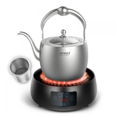 304不锈钢煮茶壶泡茶壶蒸茶器具磁电陶炉煮水壶普洱烧水黑茶套装