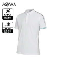 HONMA高尔夫男装短袖T恤2020夏季翻领Polo衫速干修身运动短袖T恤男