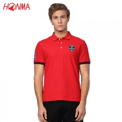 HONMA男装高尔夫服装男春季男短袖T恤golf球运动休闲短袖polo0