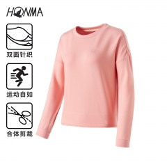 HONMA2020新款高尔夫女装卫衣套头衫双面针织修身剪裁质感面料