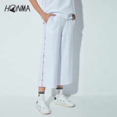 HONMA高尔夫服装女式九分裤2020春夏时尚阔腿女裤Golf弹力女长裤