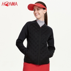 HONMA高尔夫服装羽绒服女 冬季休闲舒适保暖白鸭绒运动外套