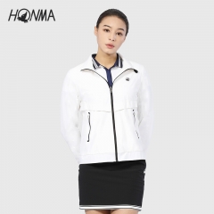 HONMA女装春季薄外套高尔夫服装女golf球舒适透气立领夹克外套
