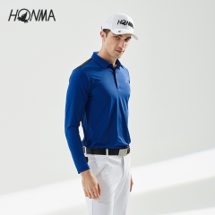 HONMA2020新款高尔夫男装长袖POLO衫质感面料绿色环保清爽防透