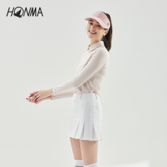 HONMA2020新款高尔夫女装长袖POLO衫T恤弹力书展立体剪裁修身显瘦
