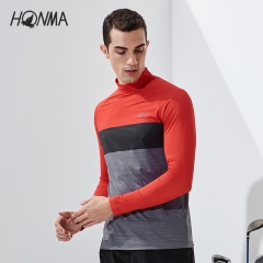 HONMA2020秋冬新款男士打底衫立领设计基本款消光面料