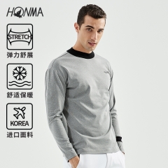 HONMA2020新款高尔夫男装长袖T恤韩国进口面料舒适保暖弹力舒展