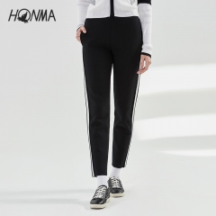 HONMA2020秋冬新款女式长裤中腰设计后口袋设计直筒版型长裤
