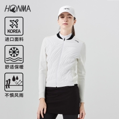 HONMA2020秋冬新款女式撞色领口活动自如隐形拉链设计