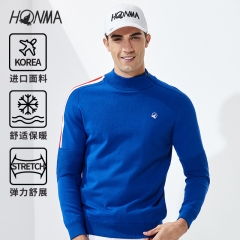 HONMA2020秋冬新款男式毛衫立领设计柔软质地下摆弹性面料