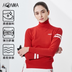 HONMA2020秋冬新款女式毛衫高领设计运动时尚针织毛衫