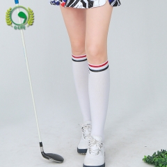 G-LIFE高尔夫袜子女白色高筒球袜夏季防晒袜吸汗透气运动长筒袜子