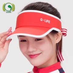 G-LIFE高尔夫女士球帽无顶时尚遮阳帽空顶鸭舌帽子户外运动防晒帽