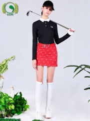高尔夫服装女秋冬韩版显瘦时尚长袖上衣运动速干裙子女装套装球服